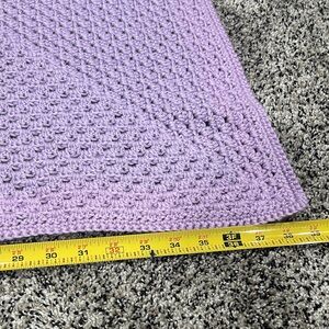 Handmade Crochet Lavender Baby Blanket